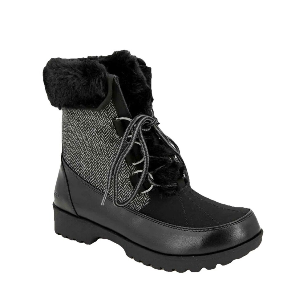 JBU by Jambu Northgate Womens Black Herringbone Waterproof Winter Boots Size 9M